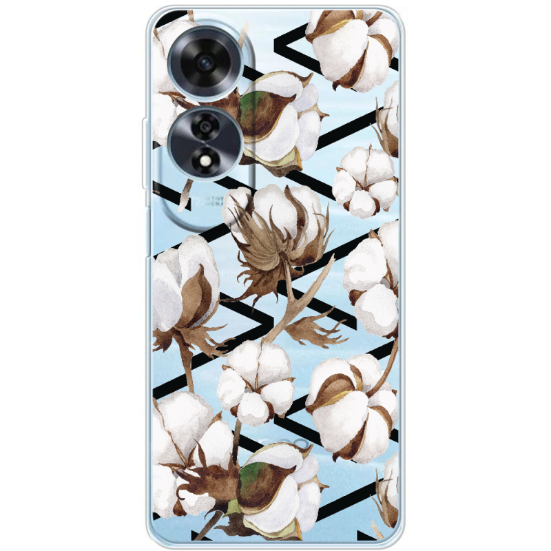 Прозрачный чехол BoxFace OPPO A60 Cotton flowers