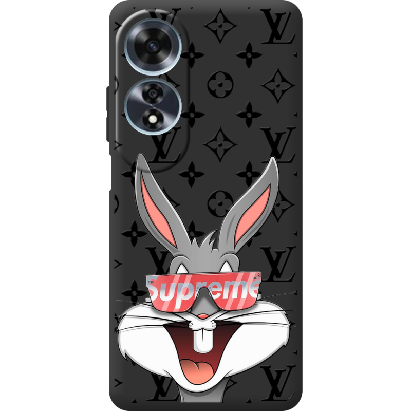 Черный чехол BoxFace OPPO A60 looney bunny