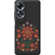 Черный чехол BoxFace OPPO A60 Ukrainian Ornament