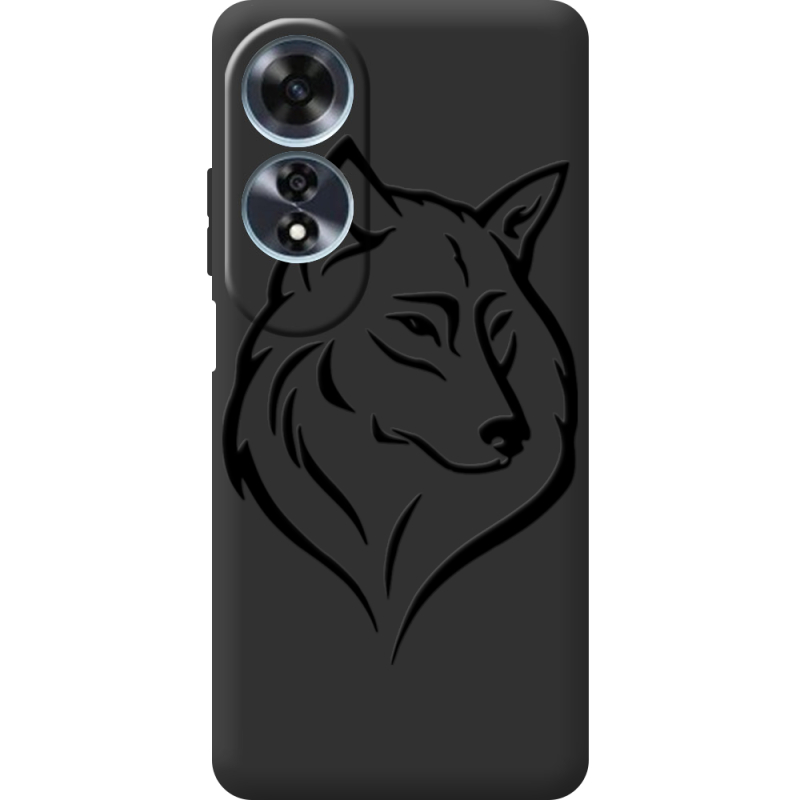 Черный чехол BoxFace OPPO A60 Wolf