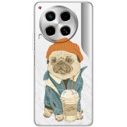 Прозрачный чехол BoxFace Tecno Camon 30 Dog Coffeeman