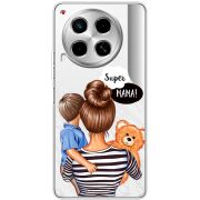 Прозрачный чехол BoxFace Tecno Camon 30 Super Mama and Son