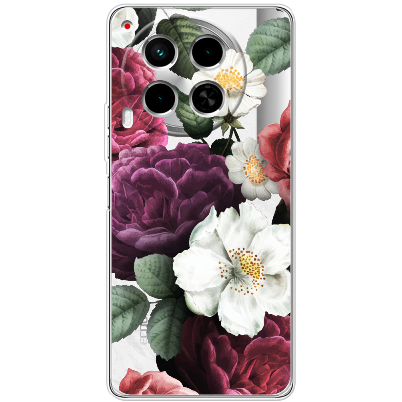 Прозрачный чехол BoxFace Tecno Camon 30 Floral Dark Dreams