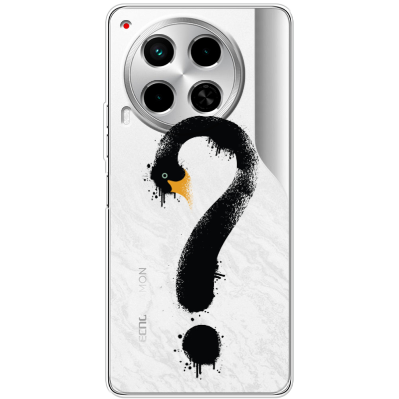 Прозрачный чехол BoxFace Tecno Camon 30 Swan question