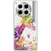 Прозрачный чехол BoxFace Tecno Camon 30 Colorful Giraffe