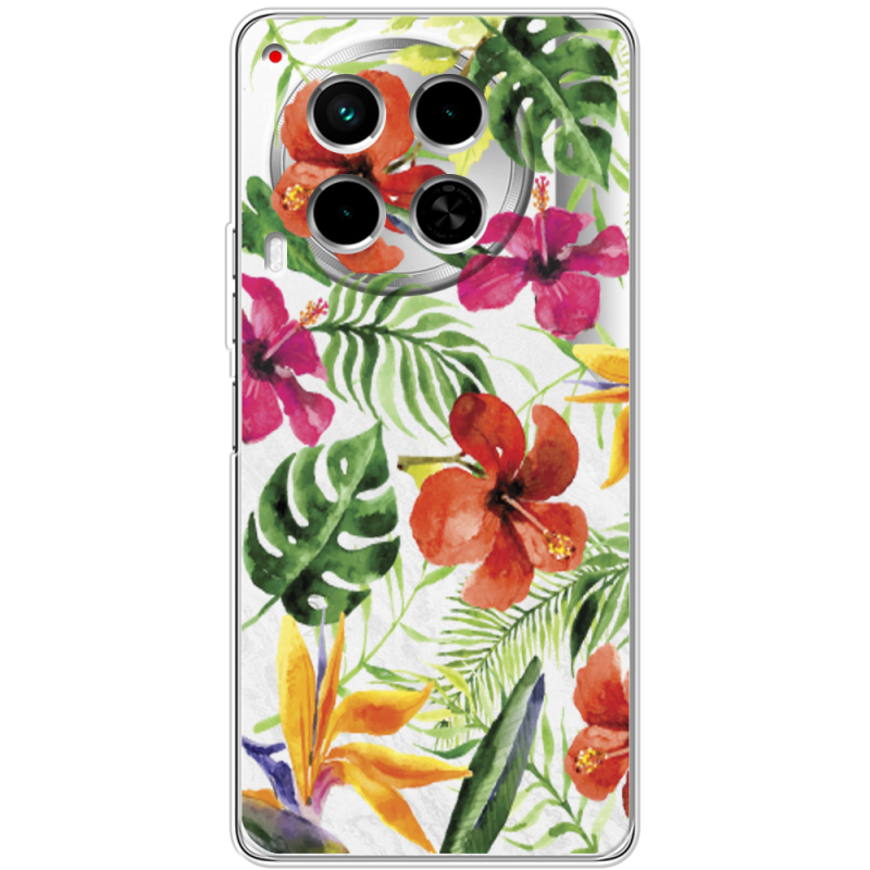 Прозрачный чехол BoxFace Tecno Camon 30 Tropical Flowers