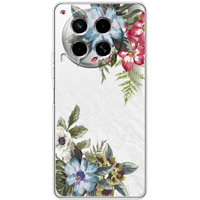 Прозрачный чехол BoxFace Tecno Camon 30 Floral