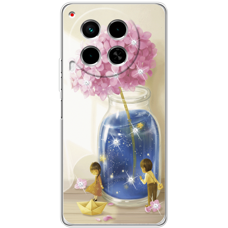 Чехол со стразами BoxFace Tecno Camon 30 Little Boy and Girl