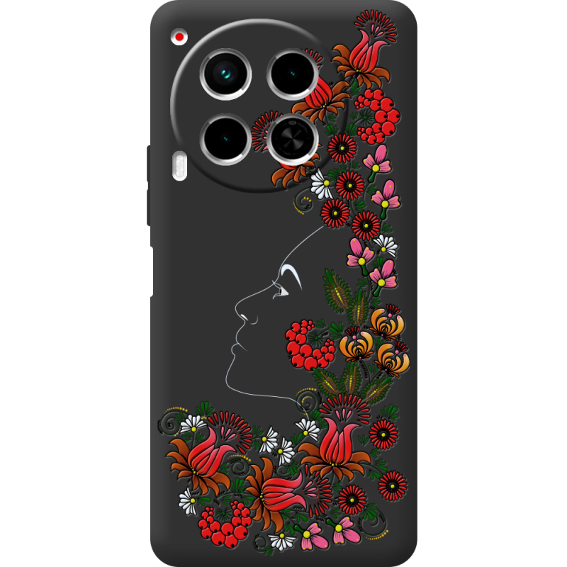 Черный чехол BoxFace Tecno Camon 30 3D Ukrainian Muse