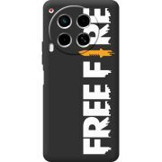 Черный чехол BoxFace Tecno Camon 30 Free Fire White Logo