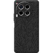 Черный чехол BoxFace Tecno Camon 30 Leaves