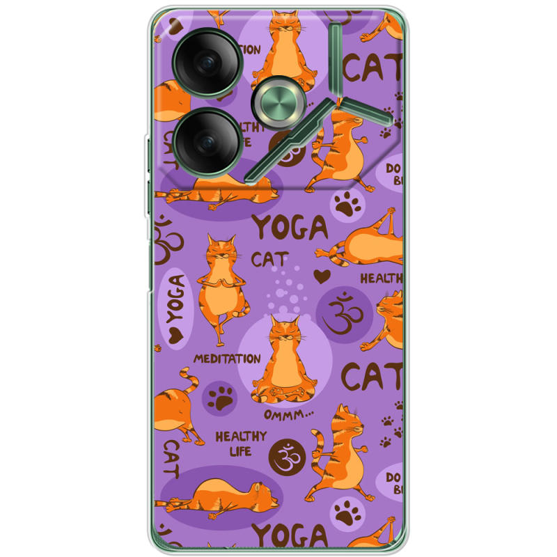 Чехол BoxFace Tecno POVA 6 Yoga Cat