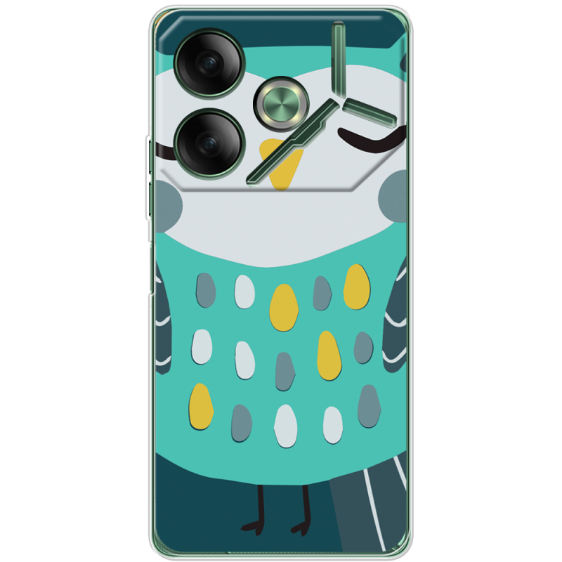 Чехол BoxFace Tecno POVA 6 Green Owl