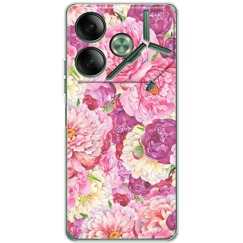 Чехол BoxFace Tecno POVA 6 Pink Peonies