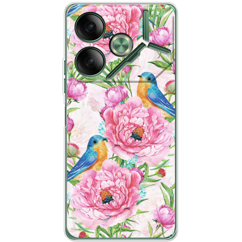 Чехол BoxFace Tecno POVA 6 Birds and Flowers