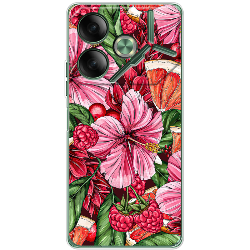 Чехол BoxFace Tecno POVA 6 Tropical Flowers