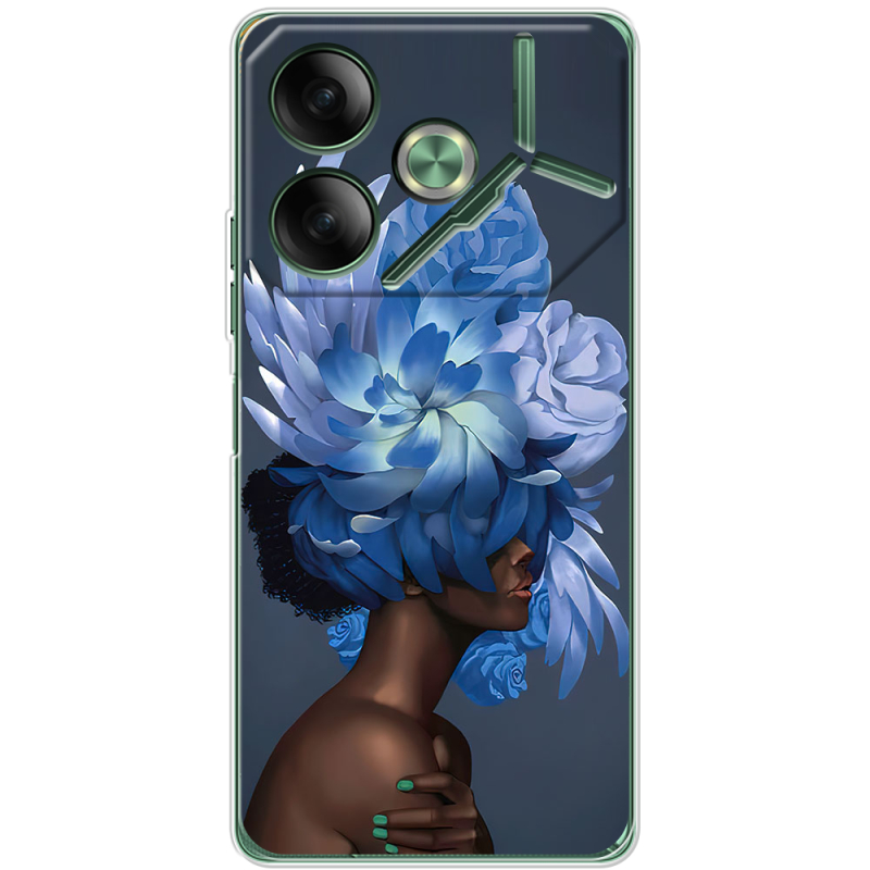 Чехол BoxFace Tecno POVA 6 Exquisite Blue Flowers