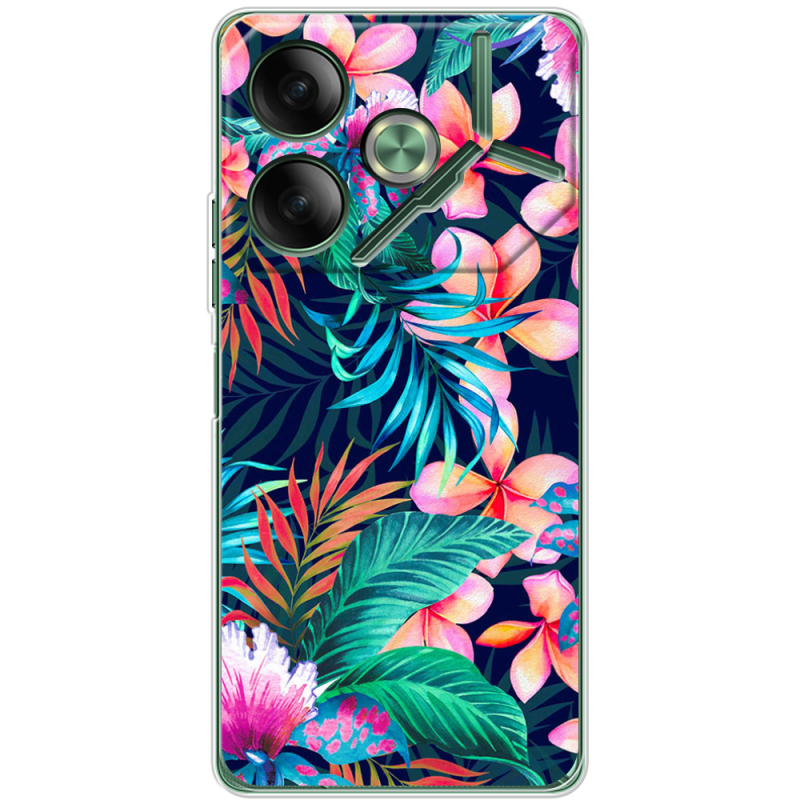 Чехол BoxFace Tecno POVA 6 flowers in the tropics