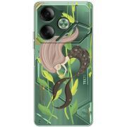 Прозрачный чехол BoxFace Tecno POVA 6 Cute Mermaid