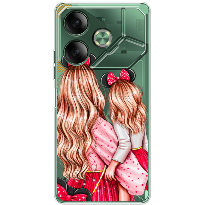 Прозрачный чехол BoxFace Tecno POVA 6 Mouse Girls