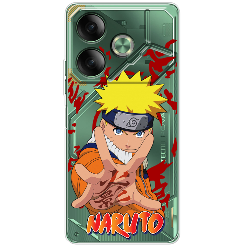 Прозрачный чехол BoxFace Tecno POVA 6 Naruto