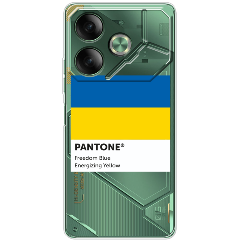 Прозрачный чехол BoxFace Tecno POVA 6 Pantone вільний синій