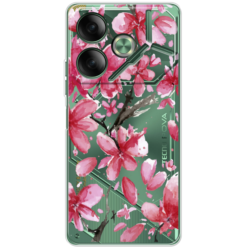 Прозрачный чехол BoxFace Tecno POVA 6 Pink Magnolia