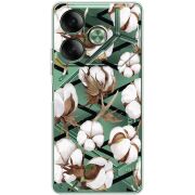 Прозрачный чехол BoxFace Tecno POVA 6 Cotton flowers