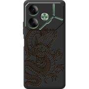 Черный чехол BoxFace Tecno POVA 6 Chinese Dragon