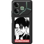 Черный чехол BoxFace Tecno POVA 6 Attack On Titan - Ackerman