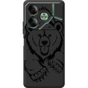 Черный чехол BoxFace Tecno POVA 6 Grizzly Bear