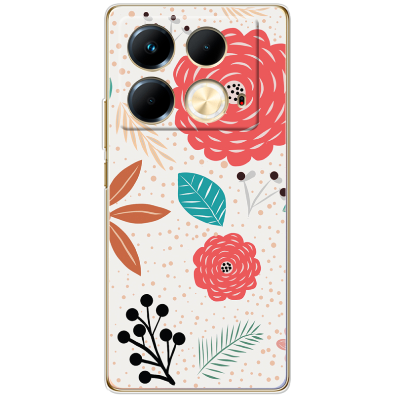 Чехол BoxFace Infinix Note 40 4G Line Flowers