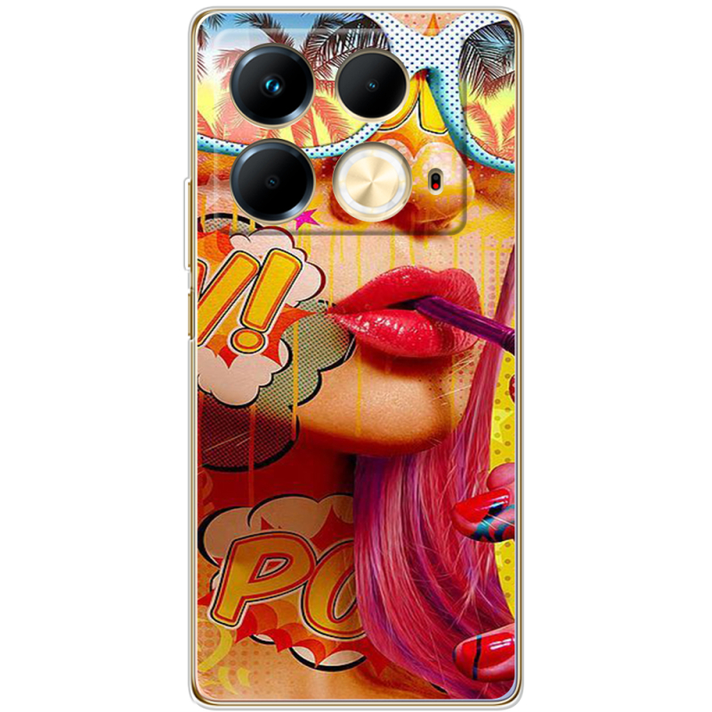 Чехол BoxFace Infinix Note 40 4G Yellow Girl Pop Art