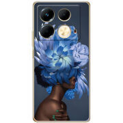 Чехол BoxFace Infinix Note 40 4G Exquisite Blue Flowers