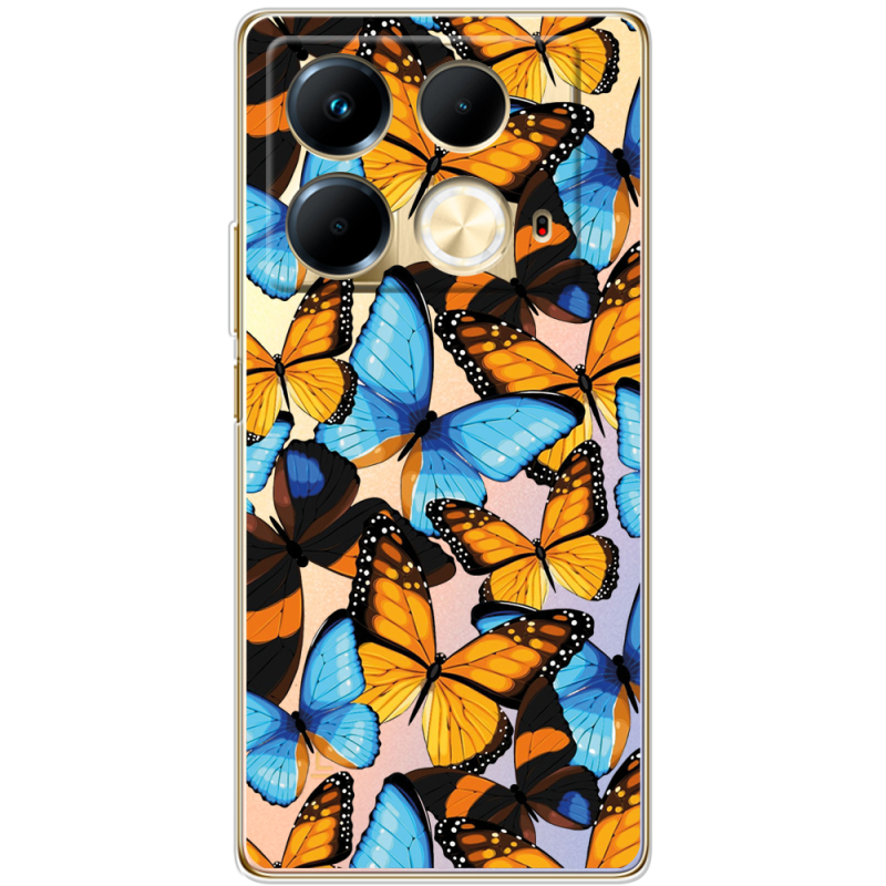 Прозрачный чехол BoxFace Infinix Note 40 4G Butterfly Morpho