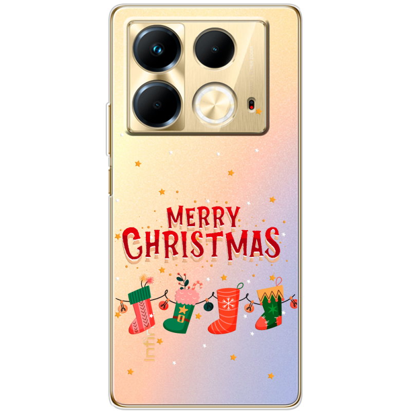 Прозрачный чехол BoxFace Infinix Note 40 4G Merry Christmas