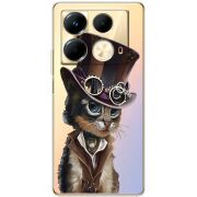 Прозрачный чехол BoxFace Infinix Note 40 4G Steampunk Cat