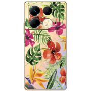 Прозрачный чехол BoxFace Infinix Note 40 4G Tropical Flowers