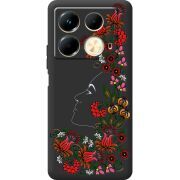 Черный чехол BoxFace Infinix Note 40 4G 3D Ukrainian Muse