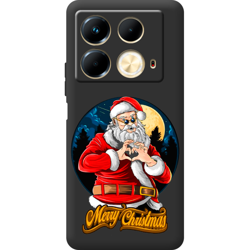 Черный чехол BoxFace Infinix Note 40 4G Cool Santa