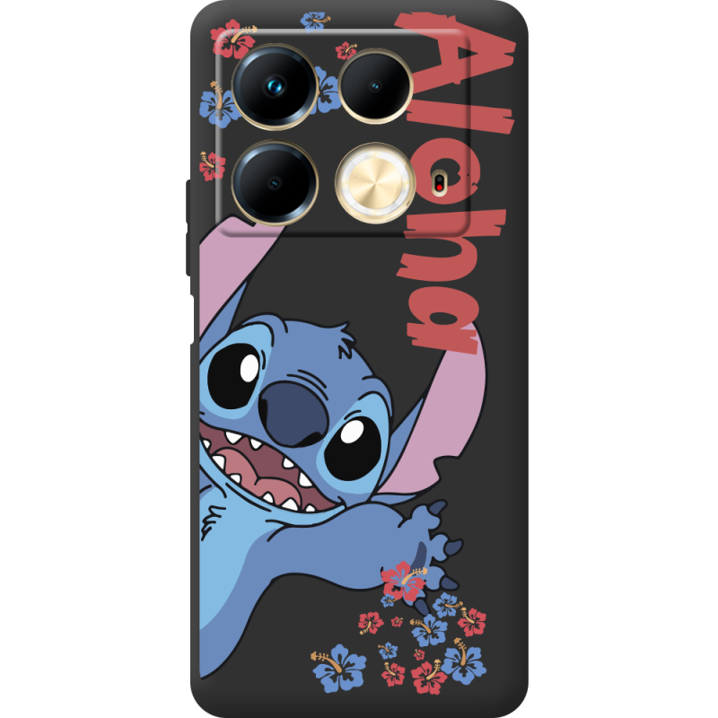 Черный чехол BoxFace Infinix Note 40 4G Гавайський гість Stich