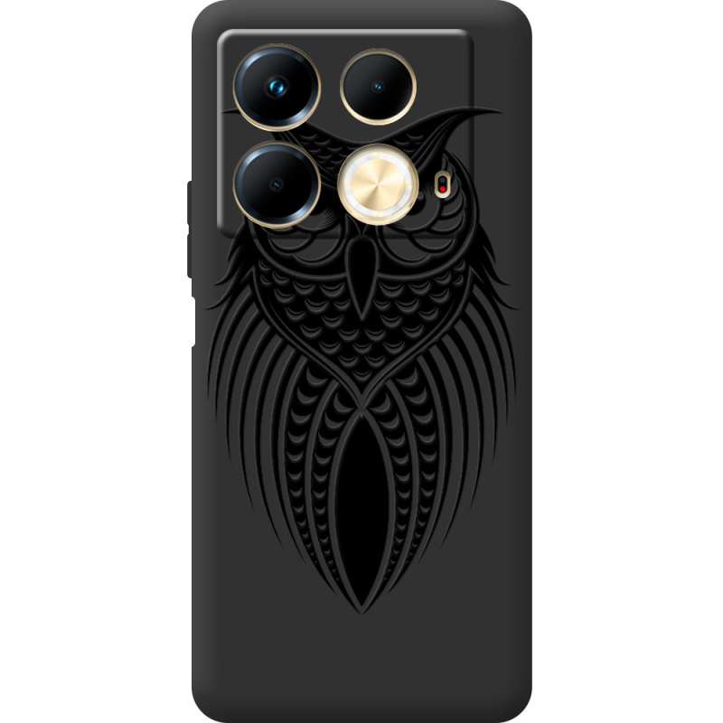 Черный чехол BoxFace Infinix Note 40 4G Owl