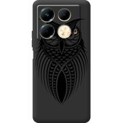 Черный чехол BoxFace Infinix Note 40 4G Owl