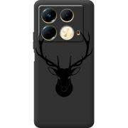 Черный чехол BoxFace Infinix Note 40 4G Deer