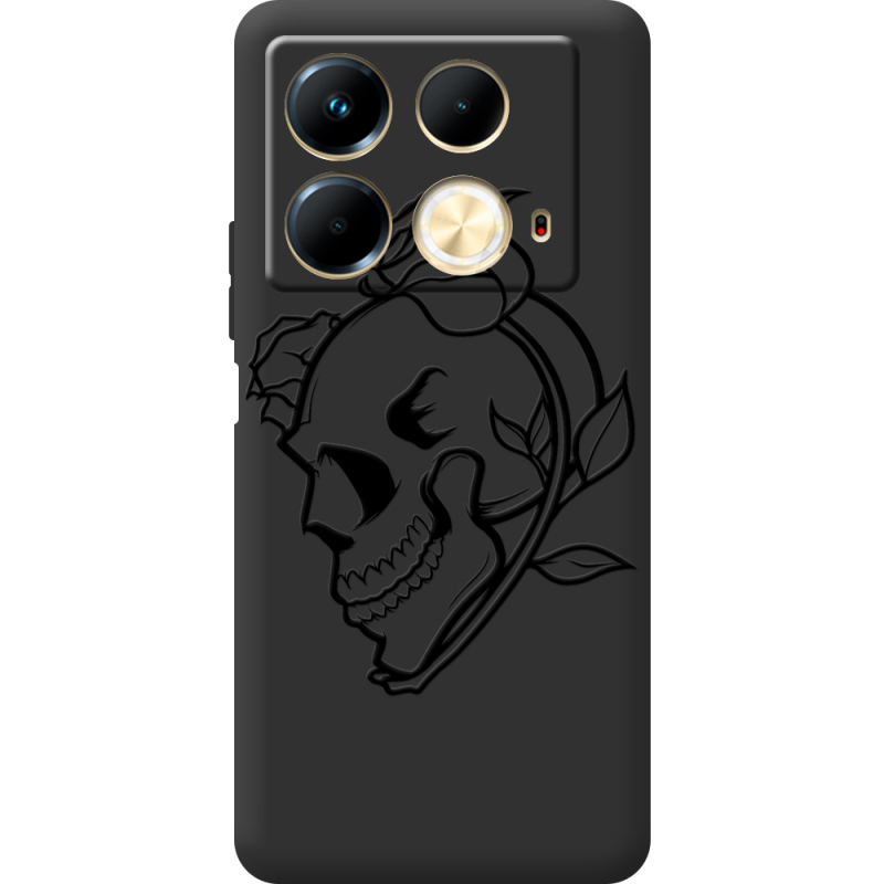 Черный чехол BoxFace Infinix Note 40 4G Skull and Roses