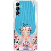 Прозрачный чехол BoxFace Samsung Galaxy M35 (M356) Blue Hair