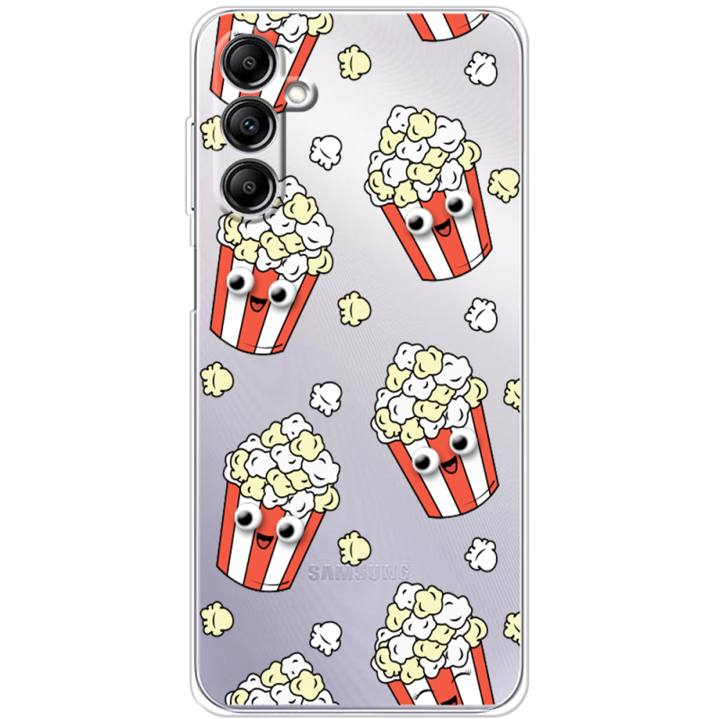 Прозрачный чехол BoxFace Samsung Galaxy M35 (M356) с 3D-глазками Popcorn