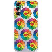 Прозрачный чехол BoxFace Samsung Galaxy M35 (M356) Hippie Flowers