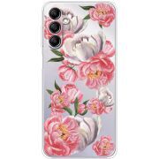 Прозрачный чехол BoxFace Samsung Galaxy M35 (M356) Peony Watercolor Style