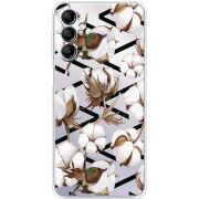 Прозрачный чехол BoxFace Samsung Galaxy M35 (M356) Cotton flowers